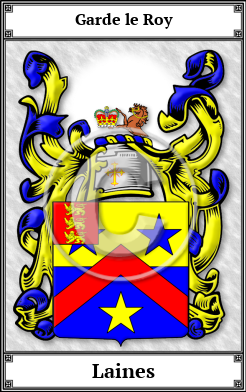 Laines Family Crest Download (JPG)  Book Plated - 150 DPI
