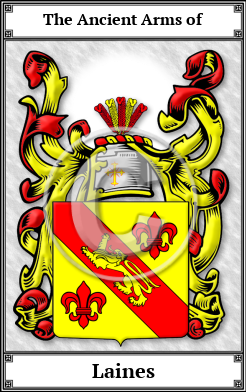Laines Family Crest Download (JPG)  Book Plated - 150 DPI