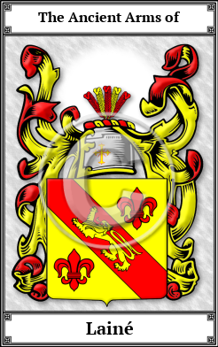 Lainé Family Crest Download (JPG)  Book Plated - 150 DPI