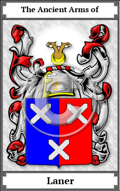 Laner Family Crest Download (JPG)  Book Plated - 150 DPI