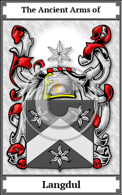 Langdul Family Crest Download (JPG) Book Plated - 600 DPI