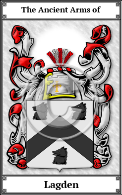 Lagden Family Crest Download (JPG) Book Plated - 600 DPI