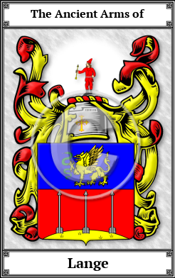 Lange Family Crest Download (JPG) Book Plated - 600 DPI