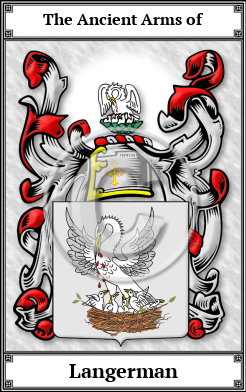 Langerman Family Crest Download (JPG)  Book Plated - 150 DPI
