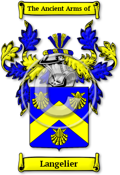 Langelier Family Crest Download (jpg) Legacy Series - 150 DPI