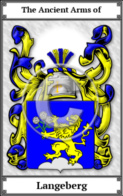 Langeberg Family Crest Download (JPG) Book Plated - 600 DPI