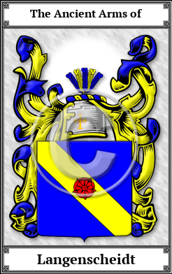 Langenscheidt Family Crest Download (JPG) Book Plated - 600 DPI