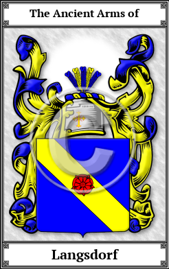 Langsdorf Family Crest Download (JPG)  Book Plated - 150 DPI