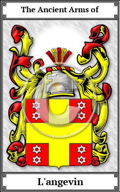 L'angevin Family Crest Download (JPG) Book Plated - 600 DPI