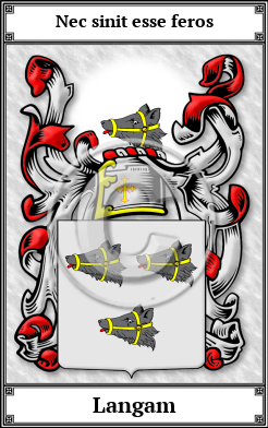 Langam Family Crest Download (JPG)  Book Plated - 150 DPI