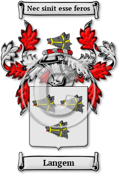 Langem Family Crest Download (jpg) Legacy Series - 150 DPI