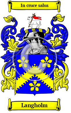 Langholm Family Crest Download (JPG) Heritage Series - 600 DPI