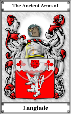 Langlade Family Crest Download (JPG)  Book Plated - 150 DPI