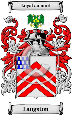 Langston Family Crest/Coat of Arms