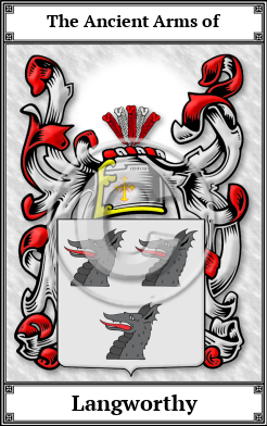 Langworthy Family Crest Download (JPG)  Book Plated - 150 DPI