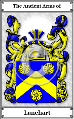 Lanehart Family Crest Download (JPG)  Book Plated - 150 DPI