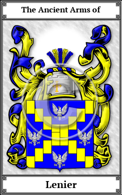 Lenier Family Crest Download (JPG)  Book Plated - 150 DPI