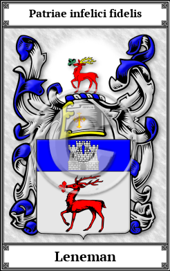 Leneman Family Crest Download (JPG) Book Plated - 600 DPI