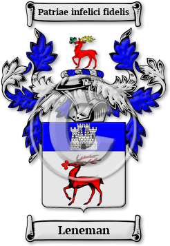 Leneman Family Crest Download (JPG) Legacy Series - 600 DPI