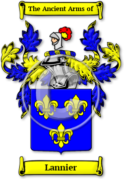 Lannier Family Crest Download (jpg) Legacy Series - 150 DPI