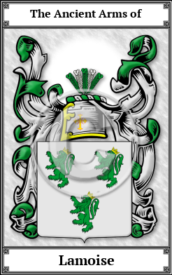Lamoise Family Crest Download (JPG)  Book Plated - 150 DPI
