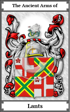 Lants Family Crest Download (JPG)  Book Plated - 150 DPI