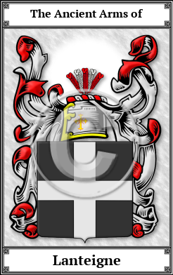 Lanteigne Family Crest Download (JPG)  Book Plated - 150 DPI