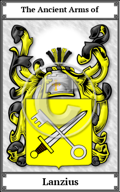 Lanzius Family Crest Download (JPG)  Book Plated - 150 DPI