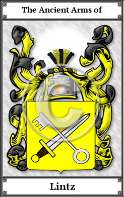 Lintz Family Crest Download (JPG)  Book Plated - 150 DPI