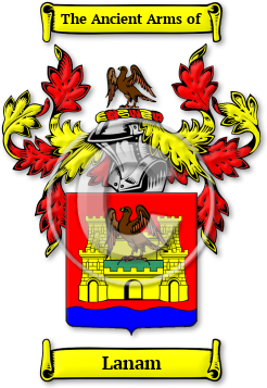 Lanam Family Crest Download (jpg) Legacy Series - 150 DPI