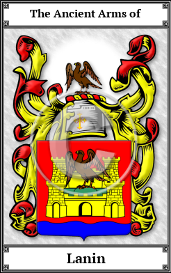 Lanin Family Crest Download (JPG)  Book Plated - 150 DPI