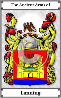 Lanning Family Crest Download (JPG)  Book Plated - 150 DPI