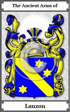 Lanzon Family Crest Download (JPG)  Book Plated - 150 DPI