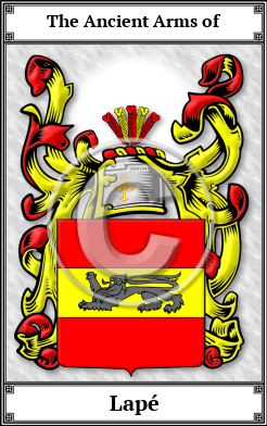 Lapé Family Crest Download (JPG)  Book Plated - 150 DPI