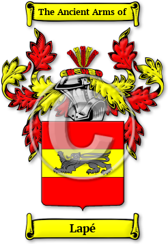 Lapé Family Crest Download (jpg) Legacy Series - 150 DPI