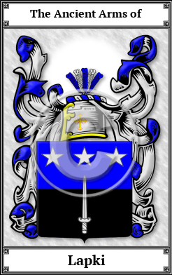 Lapki Family Crest Download (JPG)  Book Plated - 150 DPI