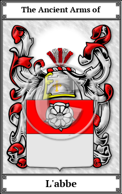 L'abbe Family Crest Download (JPG)  Book Plated - 150 DPI