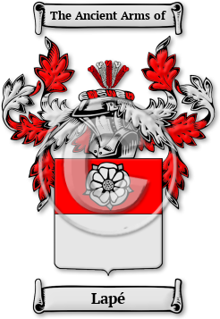 Lapé Family Crest Download (jpg) Legacy Series - 150 DPI