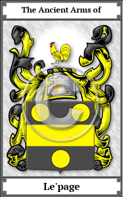 Le'page Family Crest Download (JPG)  Book Plated - 150 DPI