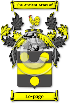 Le-page Family Crest Download (jpg) Legacy Series - 150 DPI