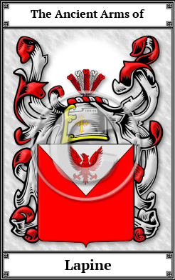 Lapine Family Crest Download (JPG)  Book Plated - 150 DPI