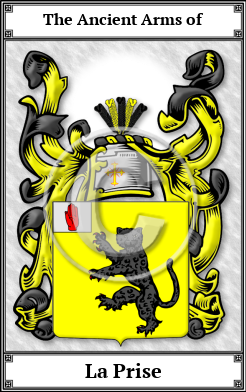 La Prise Family Crest Download (JPG)  Book Plated - 150 DPI
