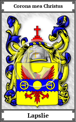Lapslie Family Crest Download (JPG) Book Plated - 600 DPI
