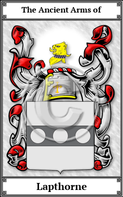 Lapthorne Family Crest Download (JPG)  Book Plated - 150 DPI