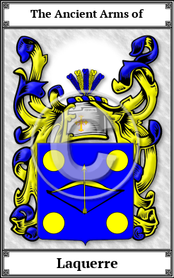 Laquerre Family Crest Download (JPG) Book Plated - 600 DPI