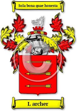 L archer Family Crest Download (jpg) Legacy Series - 150 DPI