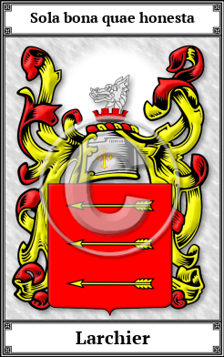 Larchier Family Crest Download (JPG)  Book Plated - 150 DPI