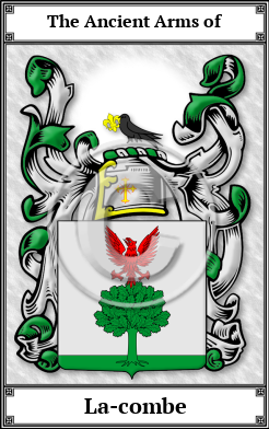 La-combe Family Crest Download (JPG)  Book Plated - 150 DPI