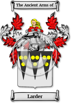 Larder Family Crest Download (jpg) Legacy Series - 150 DPI