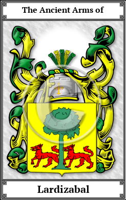 Lardizabal Family Crest Download (JPG)  Book Plated - 150 DPI